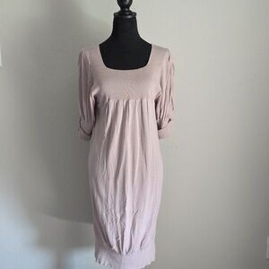 Women's BCBG Maxazria blush colored sweater dress, size Med.